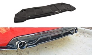 Maxton Central Rear Splitter Peugeot 308 Ii Gti (Without Vertical Bars) - Gloss Black
